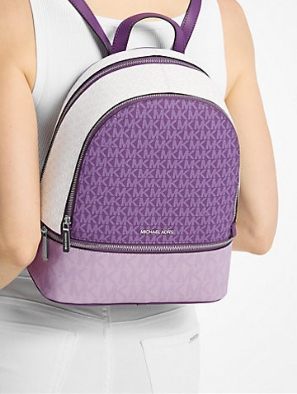 Michael Kors Rhea Colorblock Backpack - Picture 7 of 7